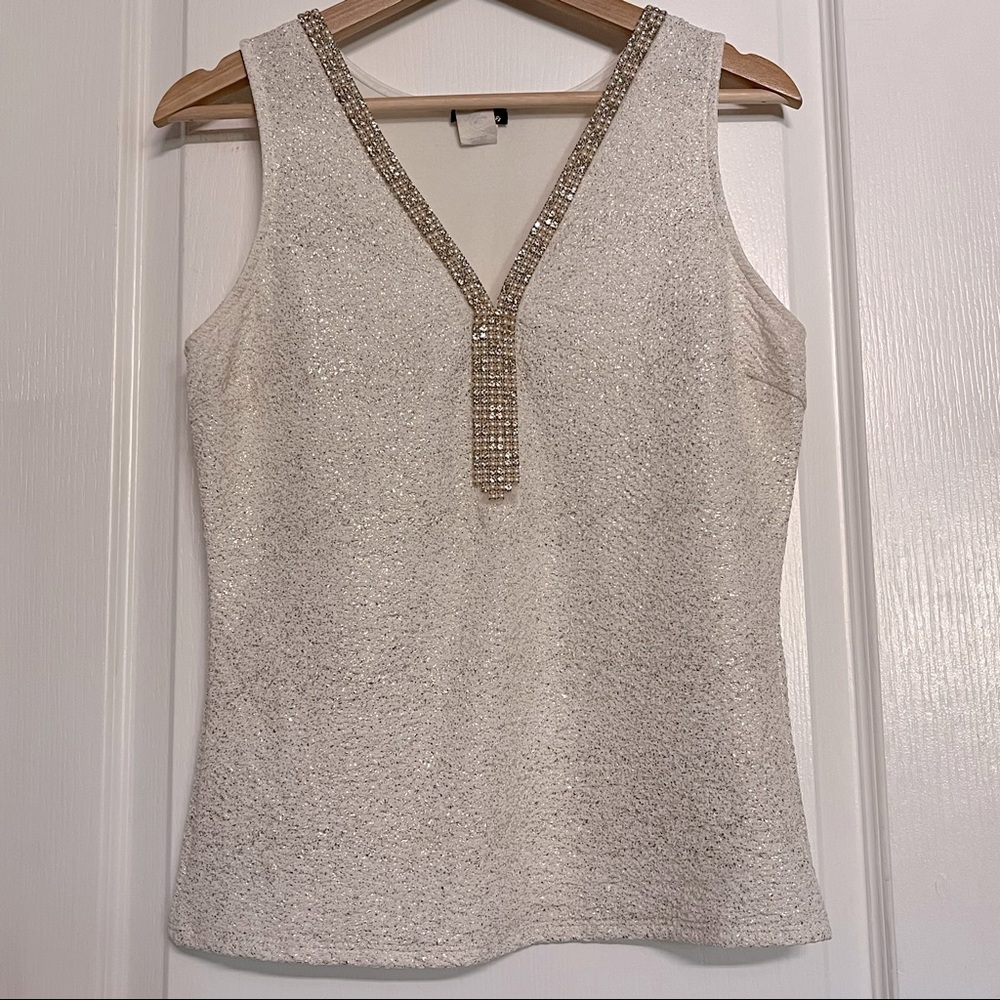 White and Gold Tank Top